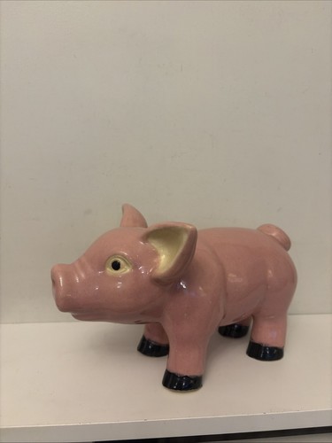 Vintage pottery pig ornament - pig,