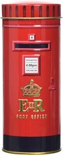 New English Teas British Post Box Tea Caddy with 14 English Breakfast Teabags, 