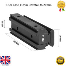 11mm Dovetail to 20mm Weaver Picatinny Rail-Tactical Scope Mounts Riser Base