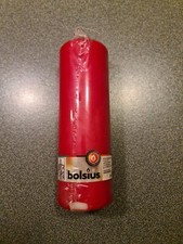 BOLSIUS PILLAR CANDLES RED WEDDING DECOR EVENTS