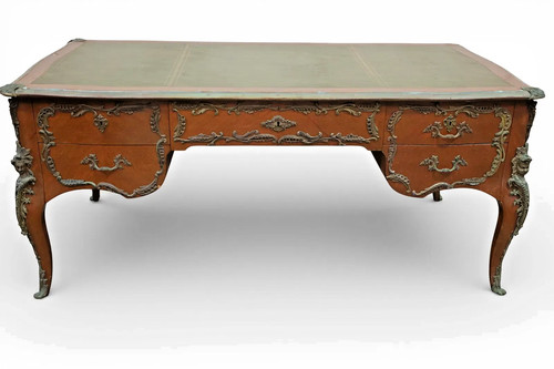 Antique bureau plat desk - bureau,