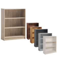 Wide Low Bookcase Unit Modern