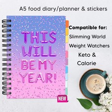 A5 DIET DIARY FOOD PLANNER Weight Loss Journal Fits Slimming  CALORIE,WW diets