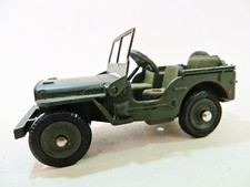 DINKY 80b 'HOTCHKISS WILLYS JEEP' ARMY/MILITARY. VINTAGE. VGC. ORIGINAL. FRANCE
