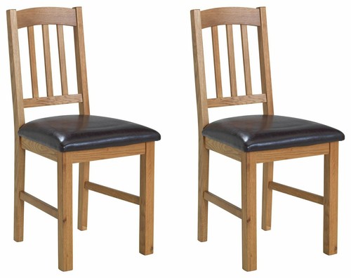 Pair solid oak slatted - pair,
