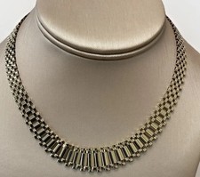 9ct Gold Cleopatra Collerete  Graduated 16 Inch Necklace Hallmarked 25.7 Grams