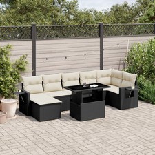 Garden Sofa Set Black