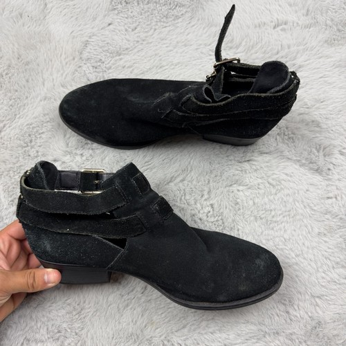 Topshop black faux suede ankle - topshop,