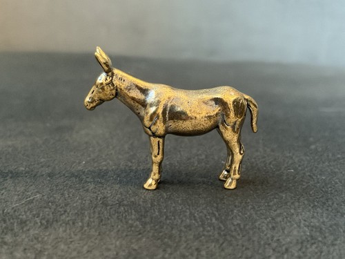 Solid brass donkey figurine - solid,