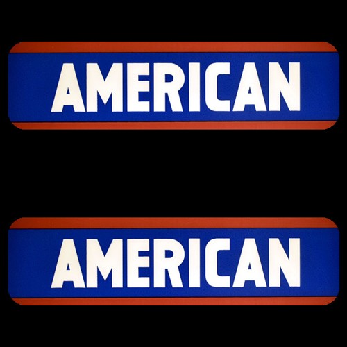 American gas glass - gas, pair