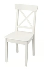 IKEA INGOLF Chair White Solid Wood Frame Suitable For All Types Easy To Clean
