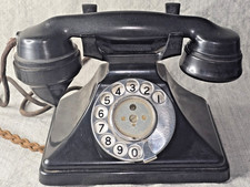 GPO  Model  234 Bakelite Telephone 1934 , Rotary Dial, Braided Handset Pyramid