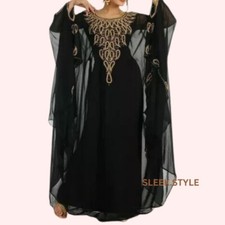 Kaftan Long Abaya Ramzan Dress Georgette Fancy Wedding Dubai Farasha Moroccan