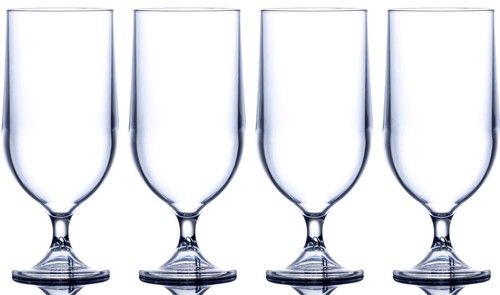 Beer glass goblet - glass, clear