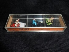 PREISER MINI FIGURES BOXED 3 X CYCLISTS ON BICYCLES GERMAN MADE