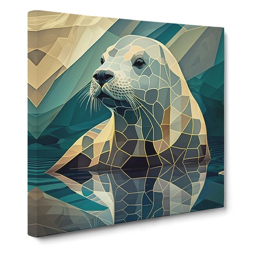 Seal cubism canvas - cubism, wall