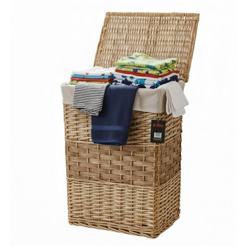 Wicker laundry basket - laundry, with