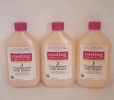 L'Oreal Casting Creme Gloss Hair Conditioner with Honey 3x 60ml (180ml) Unopened