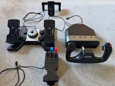 Logitech G Saitek Pro Flight Yoke System, Rudder Pedals and Throttle Quadrant