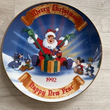 Walt Disney Xmas Plate 1992 Boxed
