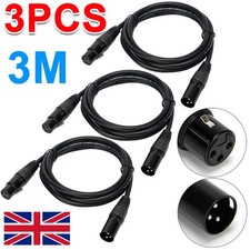 3 x QTX 3M DMX Lighting XLR