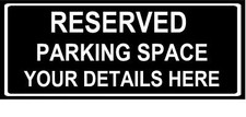  Personalised reserved parking space