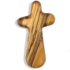 Olivewood Holding Cross, Large