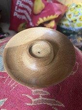 Vintage oak chip/ dip bowls