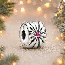 Pink Crystal Charm Bracelet