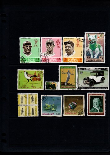 Stamps ajman 12 different - stamps,