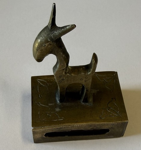 Vintage brass donkey match - ?,
