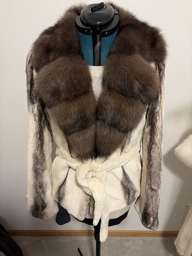 Plucked cross mink jacket - plucked,