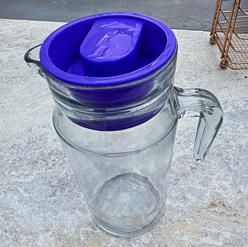 Clear glass pitcher - glass, jug