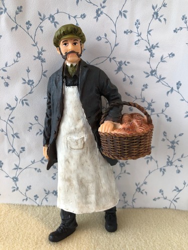 Dolls house baker with basket - dolls,