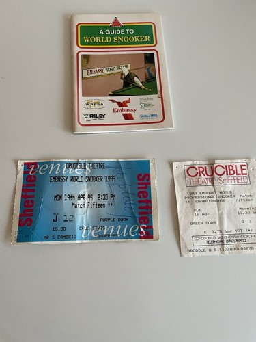 Snooker crucible signed - ,