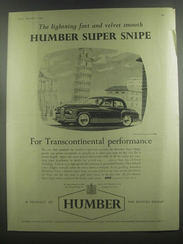1953 humber super snipe car - super,