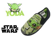 Boys Yoda Slippers Baby Yoga Star Wars Slipper Soft Slip On Size 8 9 10 11 Green
