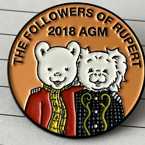 Rupert bear collectable pin - bear,
