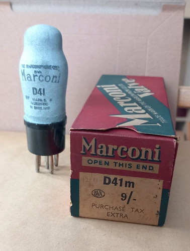 Marconi d41 vacuum tube - marconi, radio