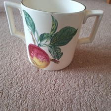 Traditional Bristol Pottery Harvester / Cider Mug / Loving Cup apple Pear 