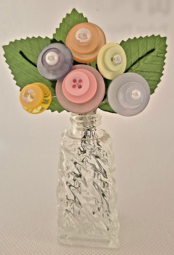 Handmade button bouquet - handmade, in