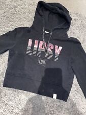 lipsy black tracksuit size small crop hoodie and joggers