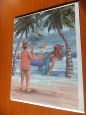 Humorous art greetings card -