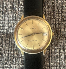 Timex Q quartz vintage H cell 1970s mens watch working keeping good time