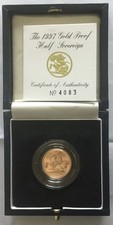 1997 Gold Proof Half Sovereign Royal Mint Boxed with COA No. 4083