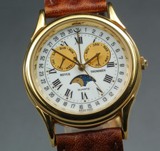 Revue Thommen Triple Date Moonphase M-7222001 Gold 35mm Quartz Men’s Watch