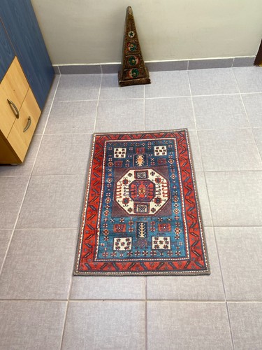 Washable printed rug vintage - printed,