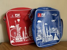 2 x Emirates Fly With Me Lonely Planet Kids Bag Souvenir Red & Blue 