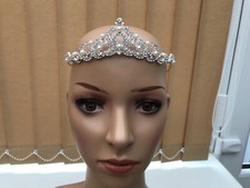 Silver Pearl Tiara x 2 damaged