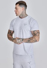 SikSilk Mens Grey Marl T-Shirt